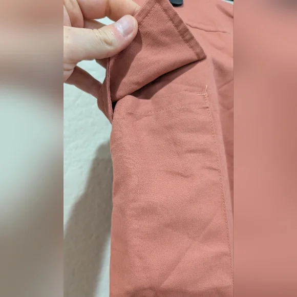 NWOT Banana Republic Cotton Linen Blend Skirt In Coral Size 6 - Picture 3 of 10